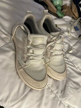 Men's White Athletic Sneakers - Casual Lightweight Running Shoes